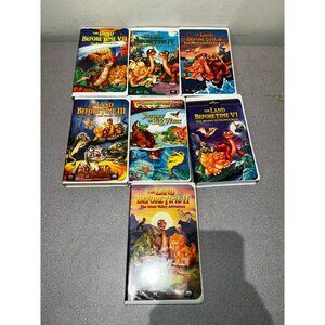 The Land Before Time Collection VHS Lot Of 7 Dinosaurs Kids Cartoon T-Rex